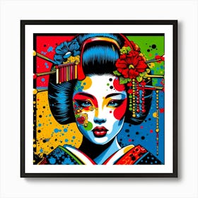 Creativel Geisha Illustration 128 Art Print