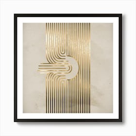 Golden Lines Art Print