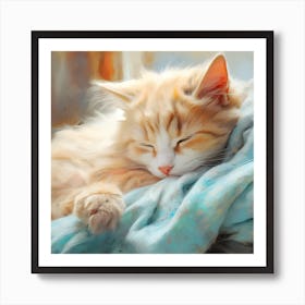 Sleepy Cat 1 Art Print