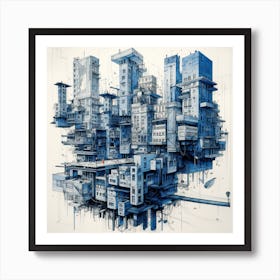 Futuristic Cityscape 9 Art Print