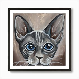 Baby Sphynx Cat Art Art Print