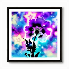 Flower In Space 20 Art Print