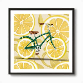 Zesty Ride Lemon Wheel Bicycle (2) Art Print