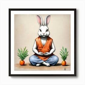 Buddha Bunny 4 Art Print