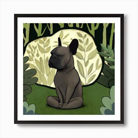 French bulldog meditation Art Print