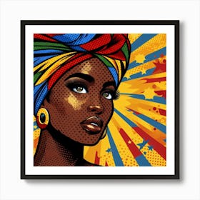 Thokozile African Woman In A Turban Art Print