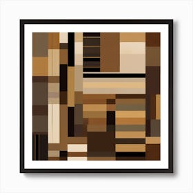 Bricks pattern of earthly tones, 1369 Art Print