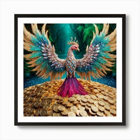 Golden Phoenix Art Print