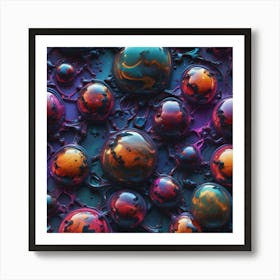 Bubbles In Water psychedelic Art Print