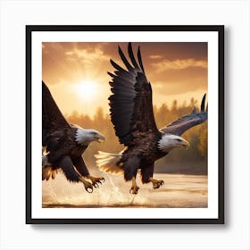 Bald Eagles Art Print