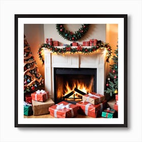 Christmas In The Living Room 12 Art Print