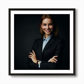 Portrait Of A Business Woman Art Print