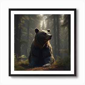 Bear In The Forest 27 Art Print