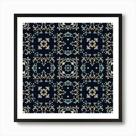 Abstract geometric symmetric mosaic pattern 5 Art Print