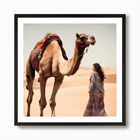 Camel In The Desert 1 Art Print