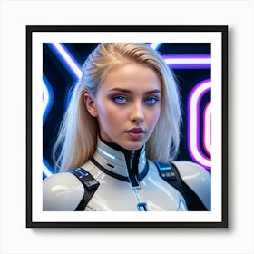 Futuristic Girl 24 Art Print