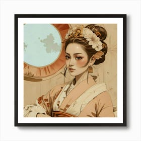 Creative Geisha Artwork 4 Art Print