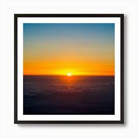 A Serene Tranquil Documentation Of Nature Capturing The Splendor Of Day Turning Into Dusk The Sky (4) Art Print