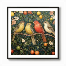 Birds On A Branch Art 15 Art Print