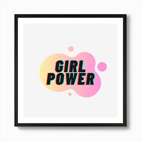 Girl Power Energy Superhero Gym Art Print