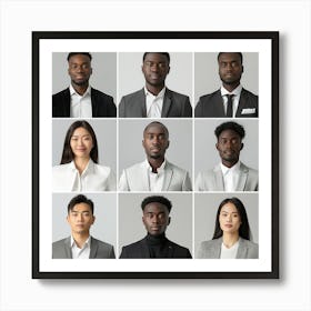 Portrait Of Business People Art Print