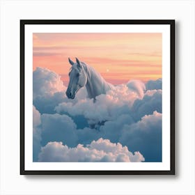 Horse In The Clouds 8 Art Print