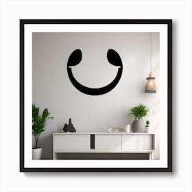 Smiley Face Wall Sticker Art Print