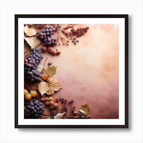 Autumn Leaves And Grapes 5 Art Print