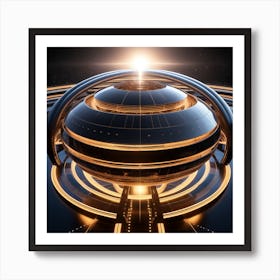 Futuristic Spaceship 46 Art Print