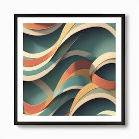 Abstract Wavy Pattern 10 Art Print