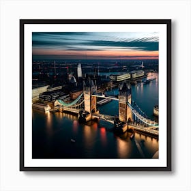 Tower Bridge At Dusk Art Print