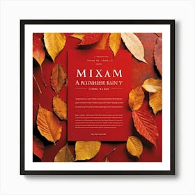 A Painterly Web Page Design Featuring The Compelling Hues Of Autumn Finely Rendered Leaf Shaped Tag 2 Art Print