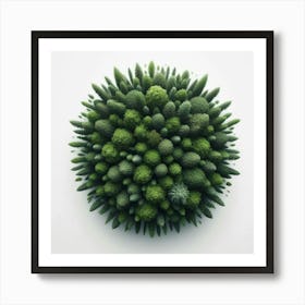 Circle Of Green Trees Art Print