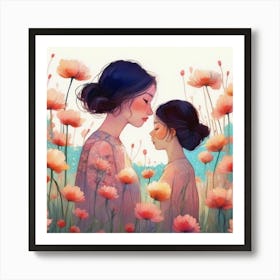 Mother And Daughter Art Print