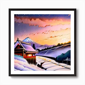 Asian Landscape Painting Art Print