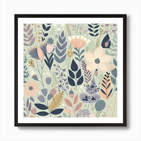 Flower Floral Pastel Art Print