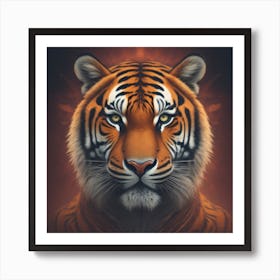 Tiger Animal Feline Predator Portrait Carnivorous Art Print