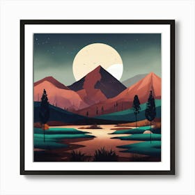 Landscape Painting 92 Art Print