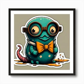 Frog With Glasses 2 Art Print