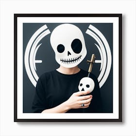 Skeleton Mask 1 Art Print