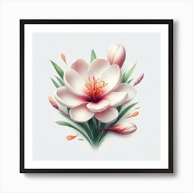 Saffron Flower Art Print