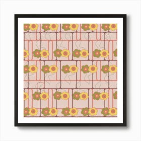 Abstract Floral Pattern Art Print