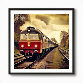 Transportation Railway Transport Rail Track Chemin De Fer Train Britain Signal Yellow Red (11) Art Print