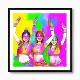 Holi peopke Art Print