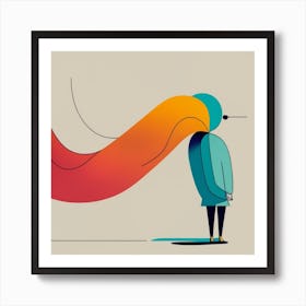 Illustration Of A Woman Art Print