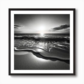 Sunset At The Beach 342 Art Print