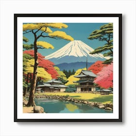 Nara Park Japan Vintage Travel Art 2 Art Print 0 Art Print