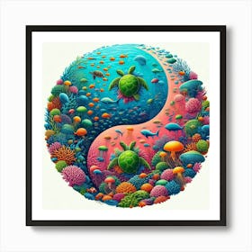 Yin Yang Art Print