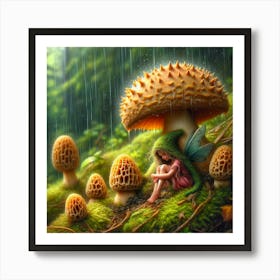 Fairy In The Rain 7 Art Print