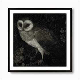 Owl In The Woods Art Print